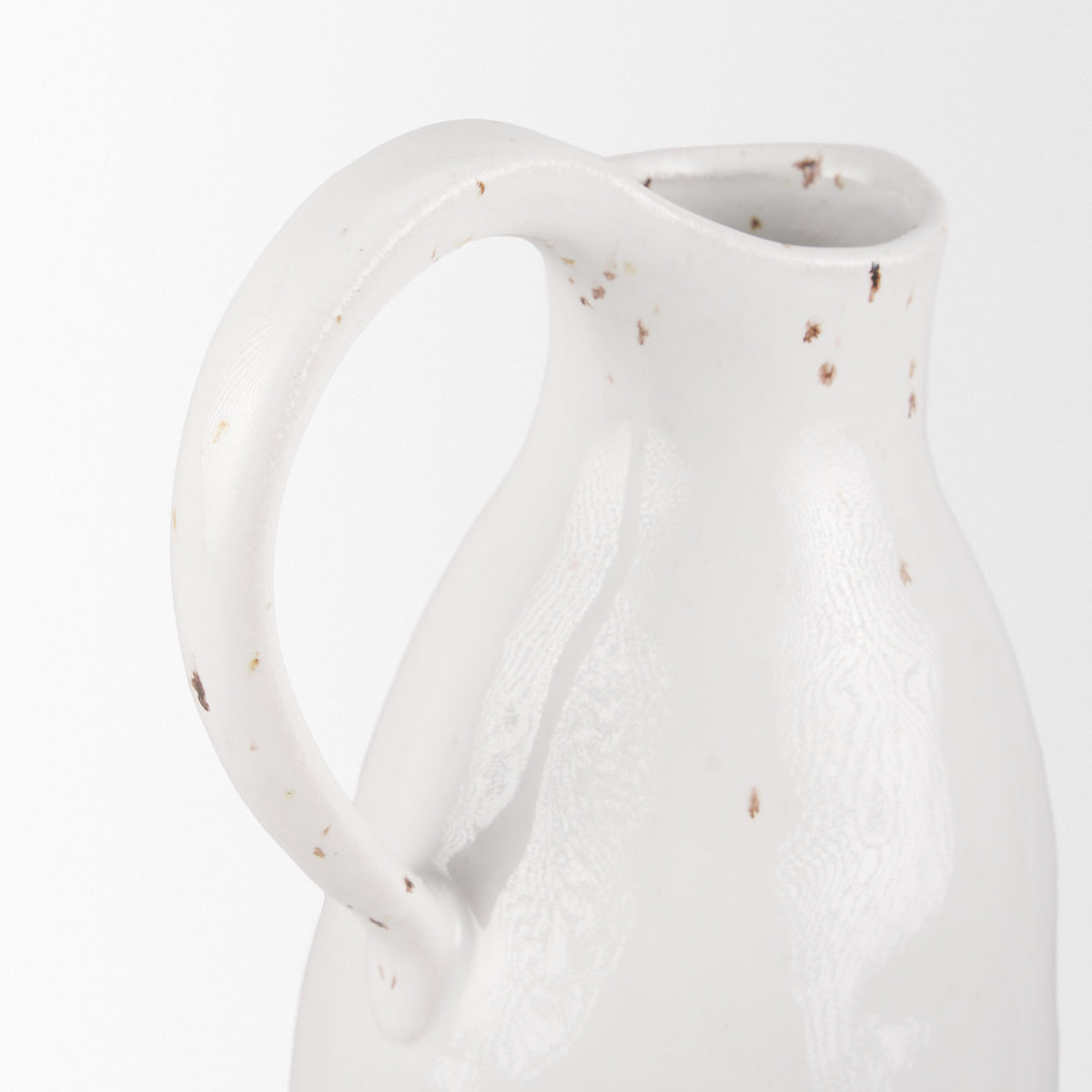 Valora Black/Cream/Light Beige Speckled Ceramic Jug - Ornate Home