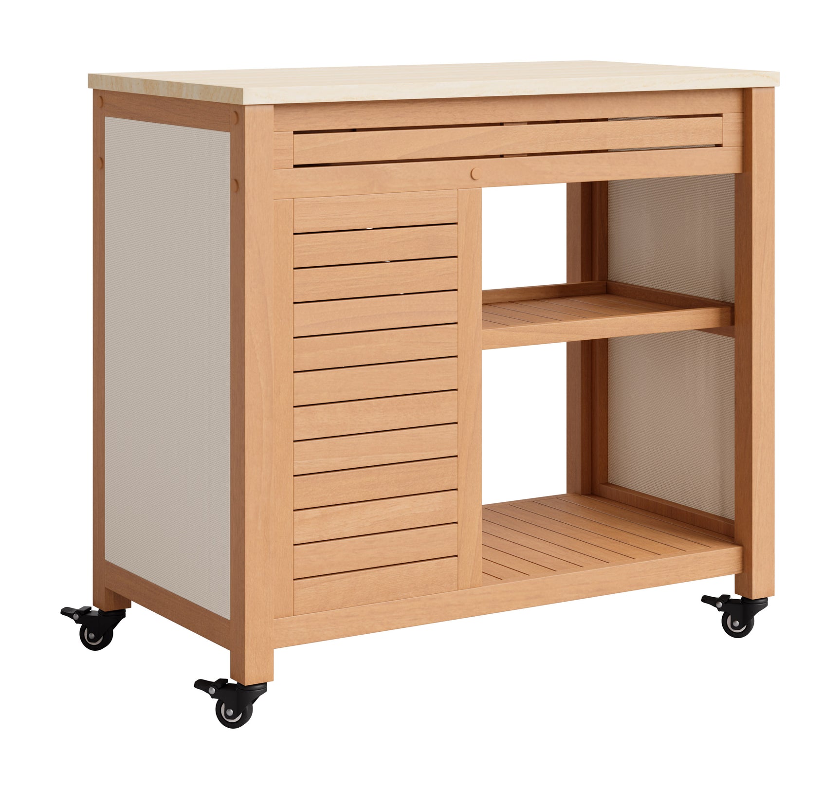 Valtan Natural Bar Cart - Ornate Home