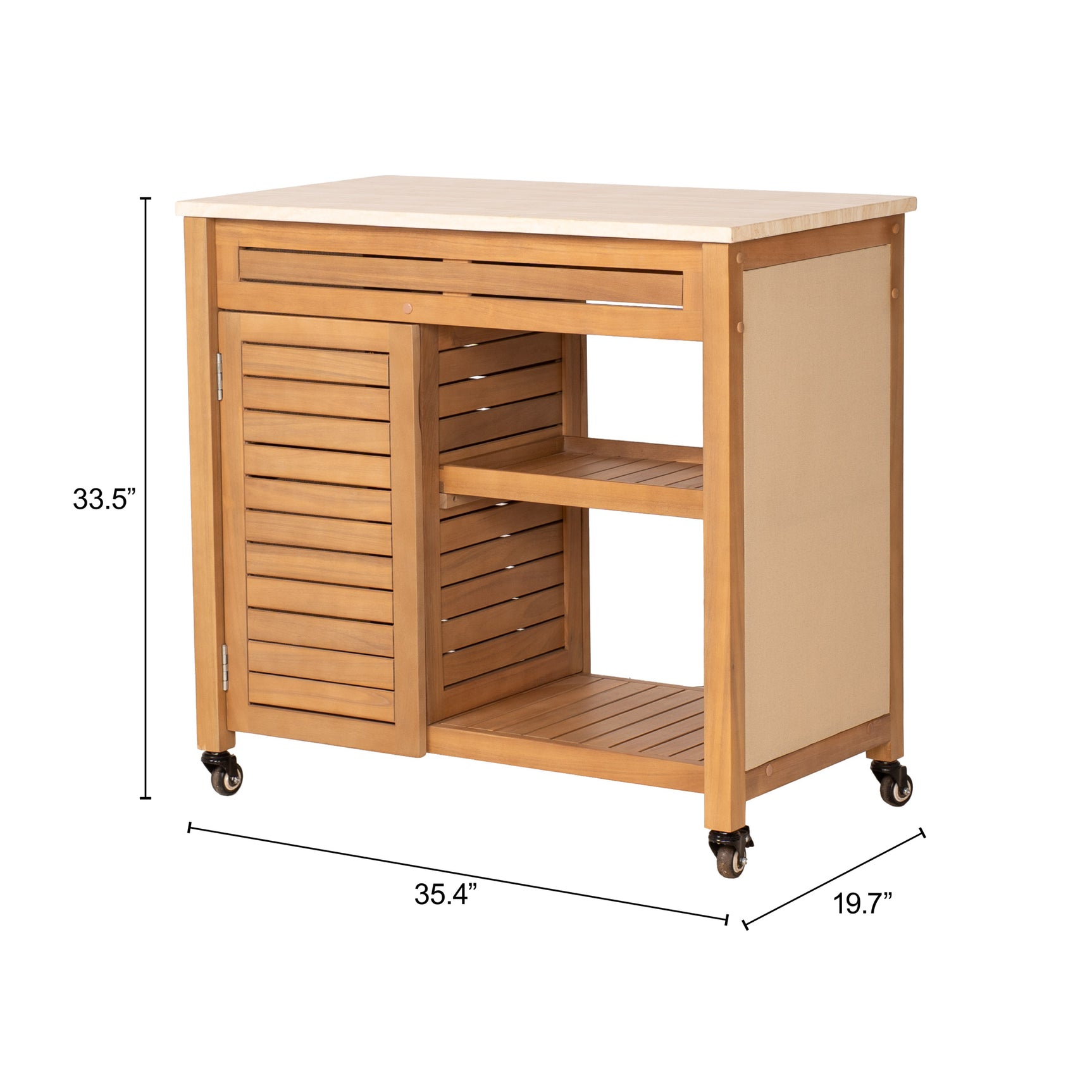 Valtan Natural Bar Cart - Ornate Home