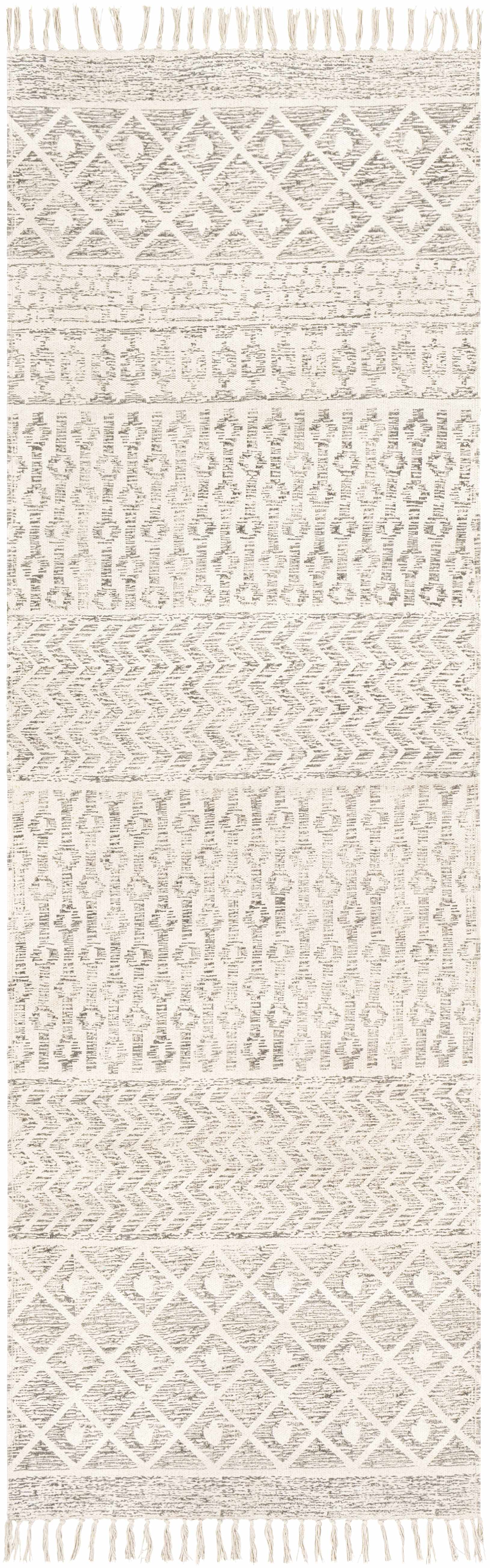 Valyermo Beige Hand Woven Cotton Rug - Ornate Home