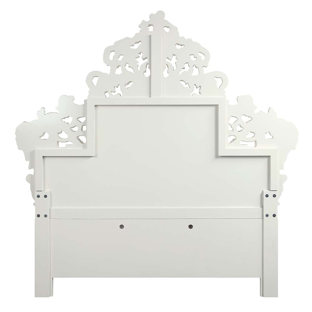 Vanaheim Antique White Eastern King Bed - Ornate Home