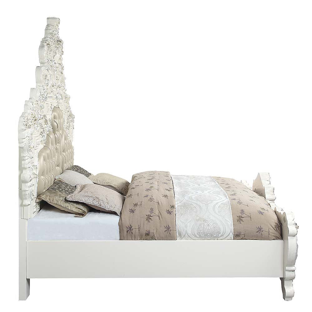 Vanaheim Antique White Eastern King Bed - Ornate Home