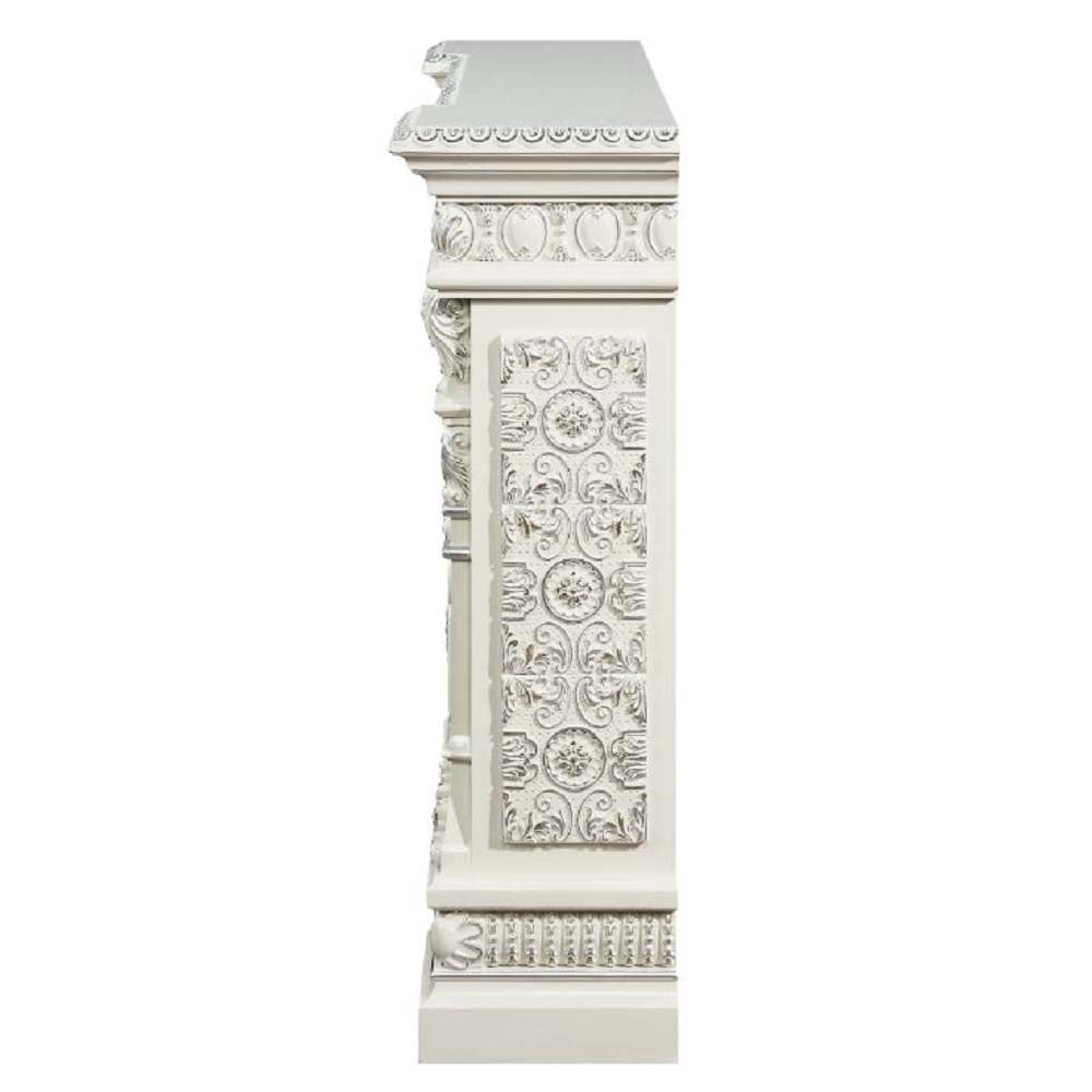 Vanaheim Antique White Fireplace - Ornate Home