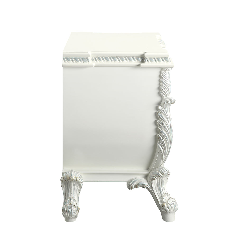 Vanaheim Antique White Nightstand - Ornate Home