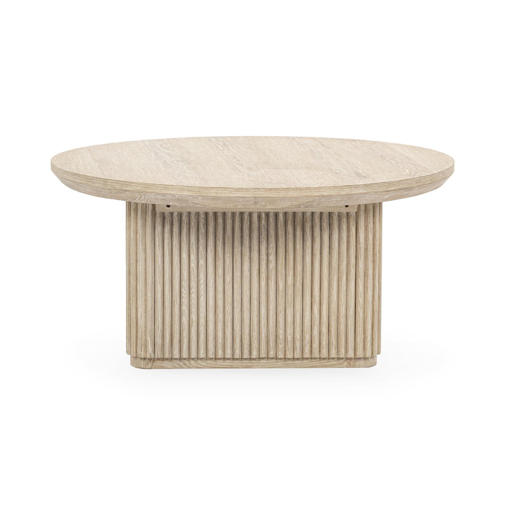 Vander Cream Washed Round Coffee Table - Ornate Home