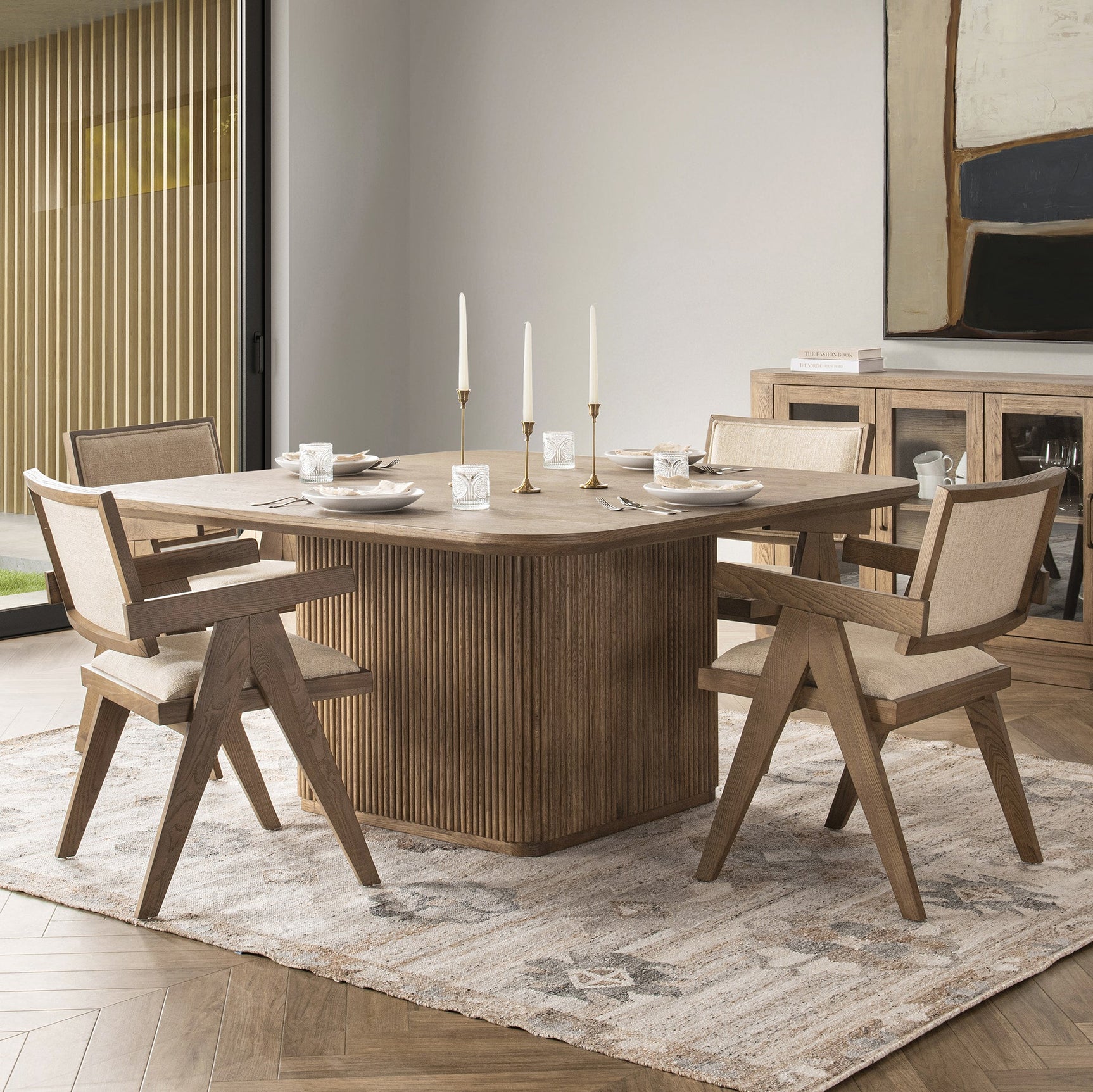 Vander Tawny Brown Square Dining Table - Ornate Home