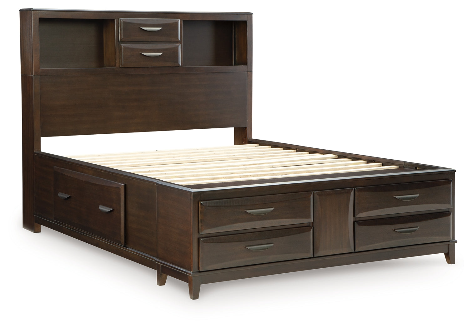 Vanmore Dark Brown Queen Storage Bed - Ornate Home