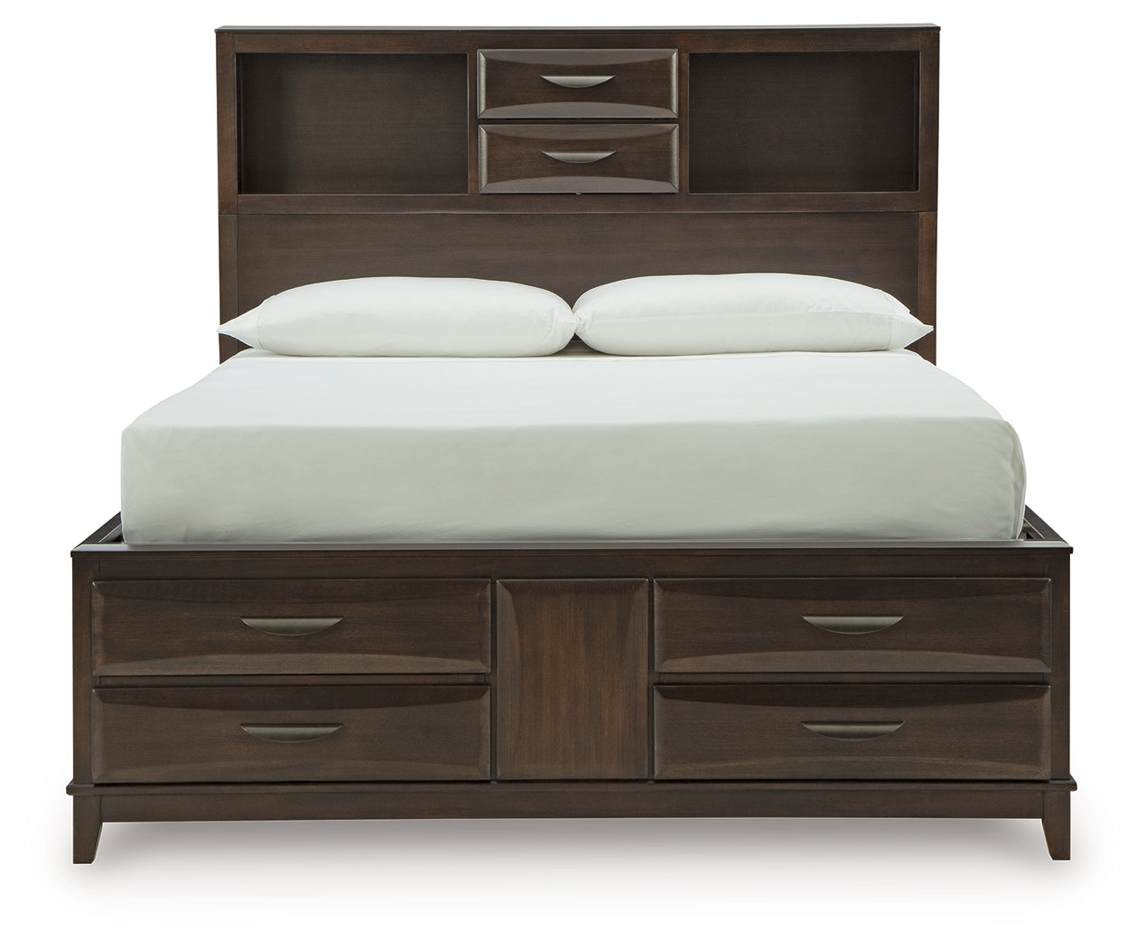Vanmore Dark Brown Queen Storage Bed - Ornate Home