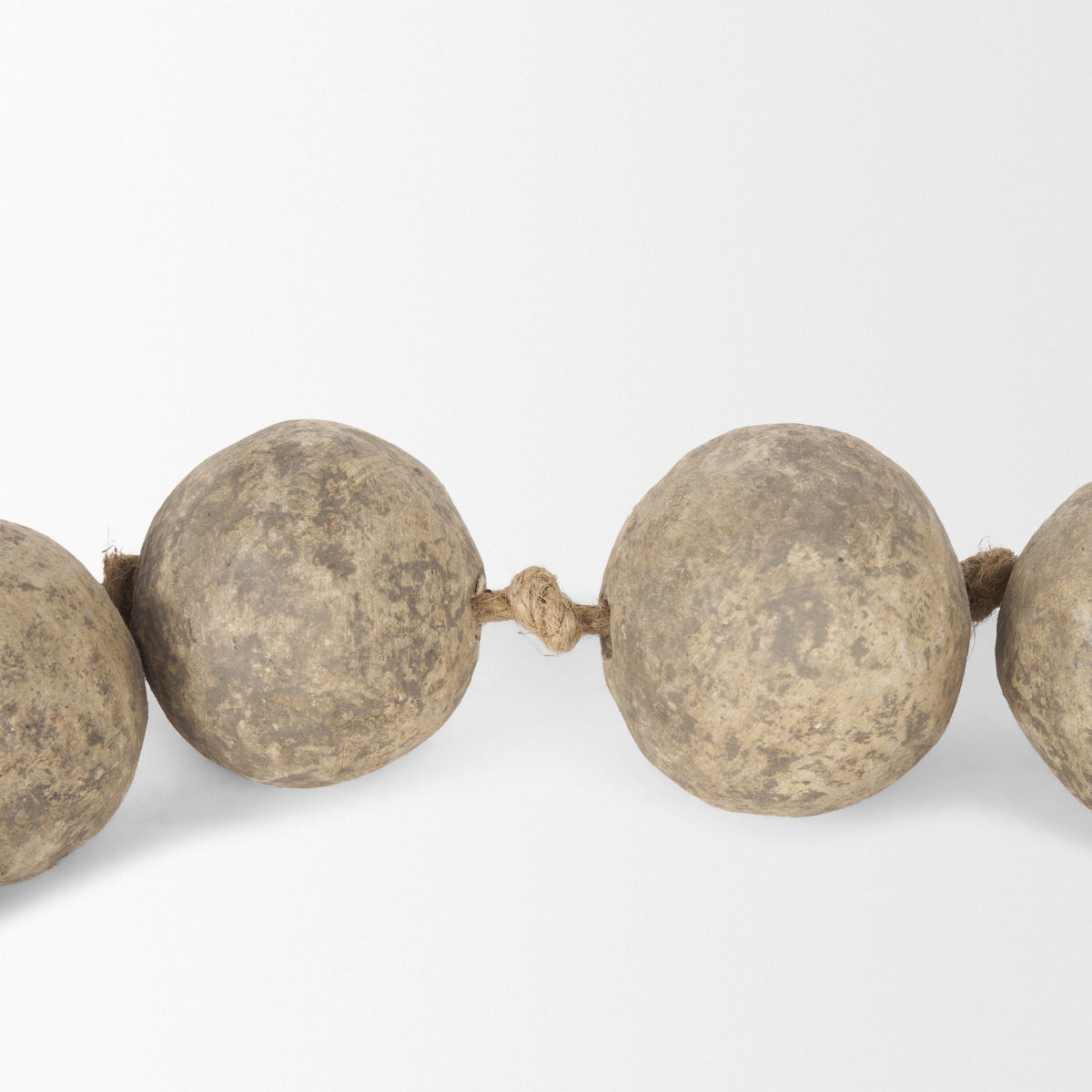 Varamala Dark Beige Paper Mache Sphere Garland - Ornate Home