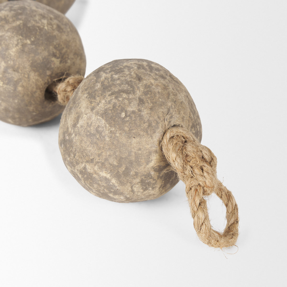 Varamala Dark Beige Paper Mache Sphere Garland - Ornate Home