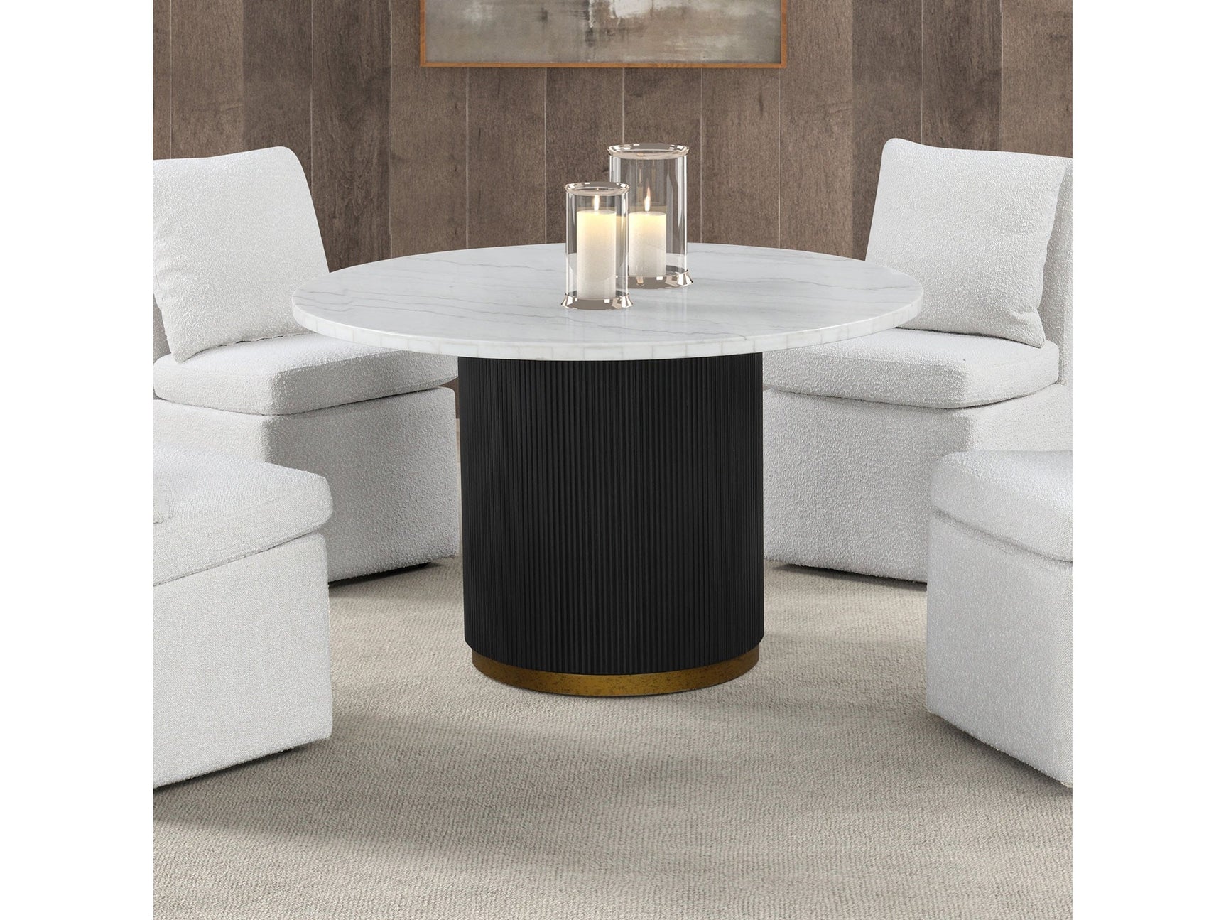 Varde Black/White Dining Table - Ornate Home