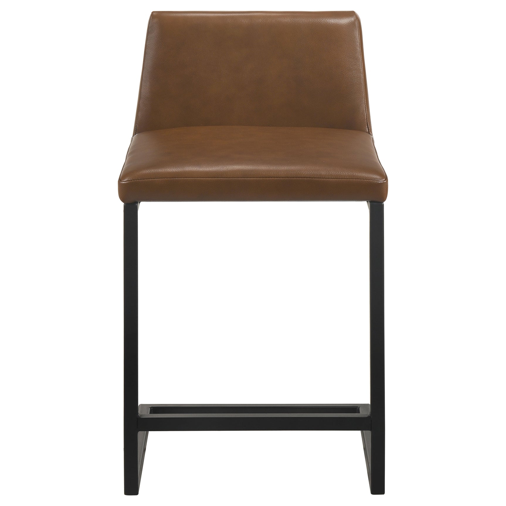Vardon Dark Brown Genuine Leather Counter Height Chair (Set Of 2) - Ornate Home