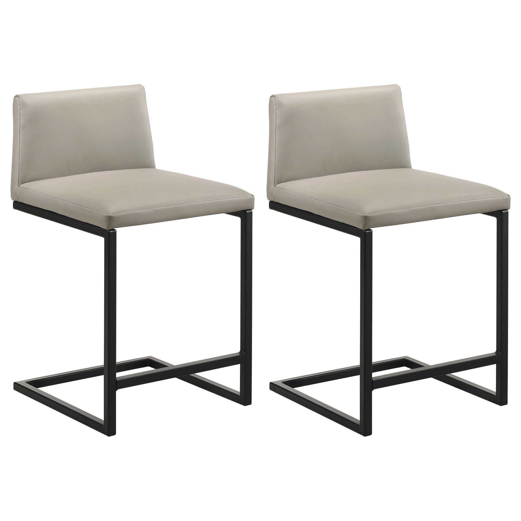 Vardon Tan Genuine Leather Counter Height Chair (Set Of 2) - Ornate Home