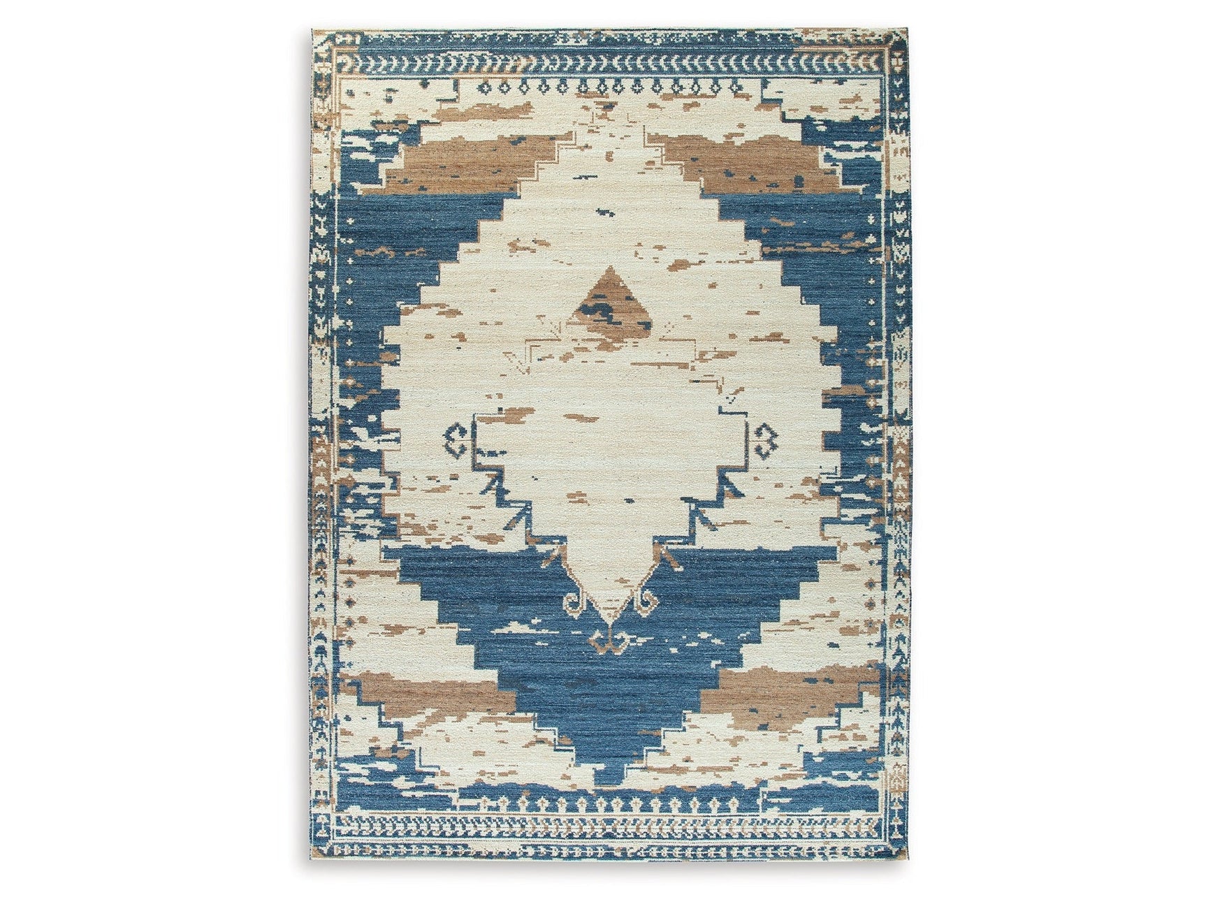 Varnler Blue/Brown/Tan 10' x 14' Rug (Online Special Price) - Ornate Home