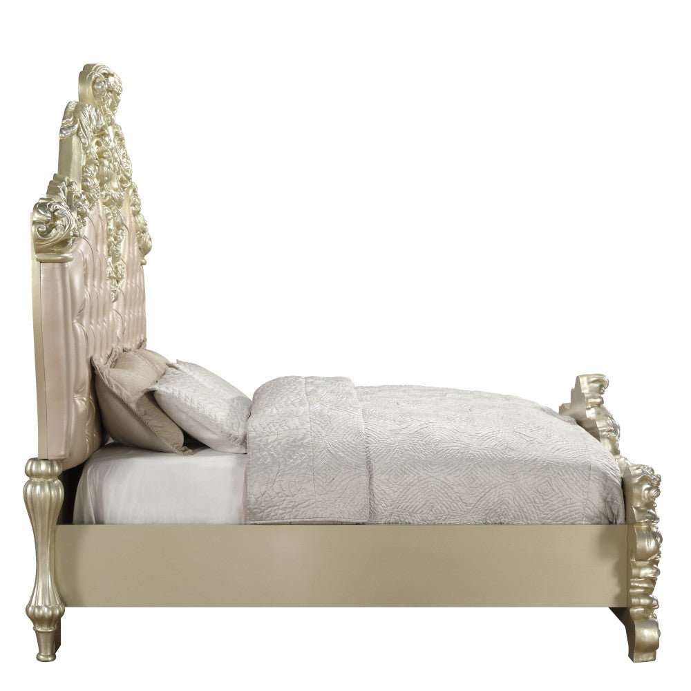 Vatican Gold & Champagne Silver Eastern King Bed - Ornate Home