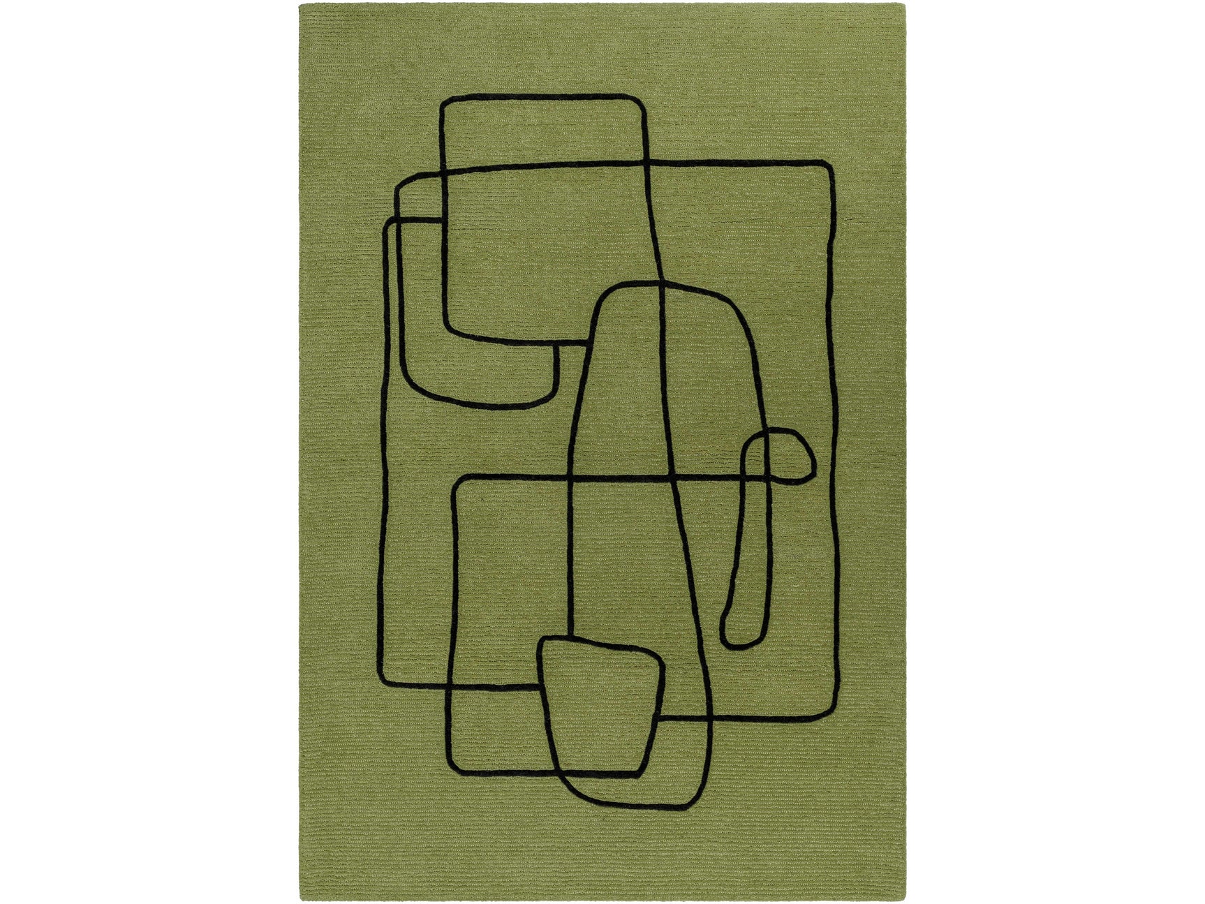Vatsa Green Abstract Area Rug - Ornate Home