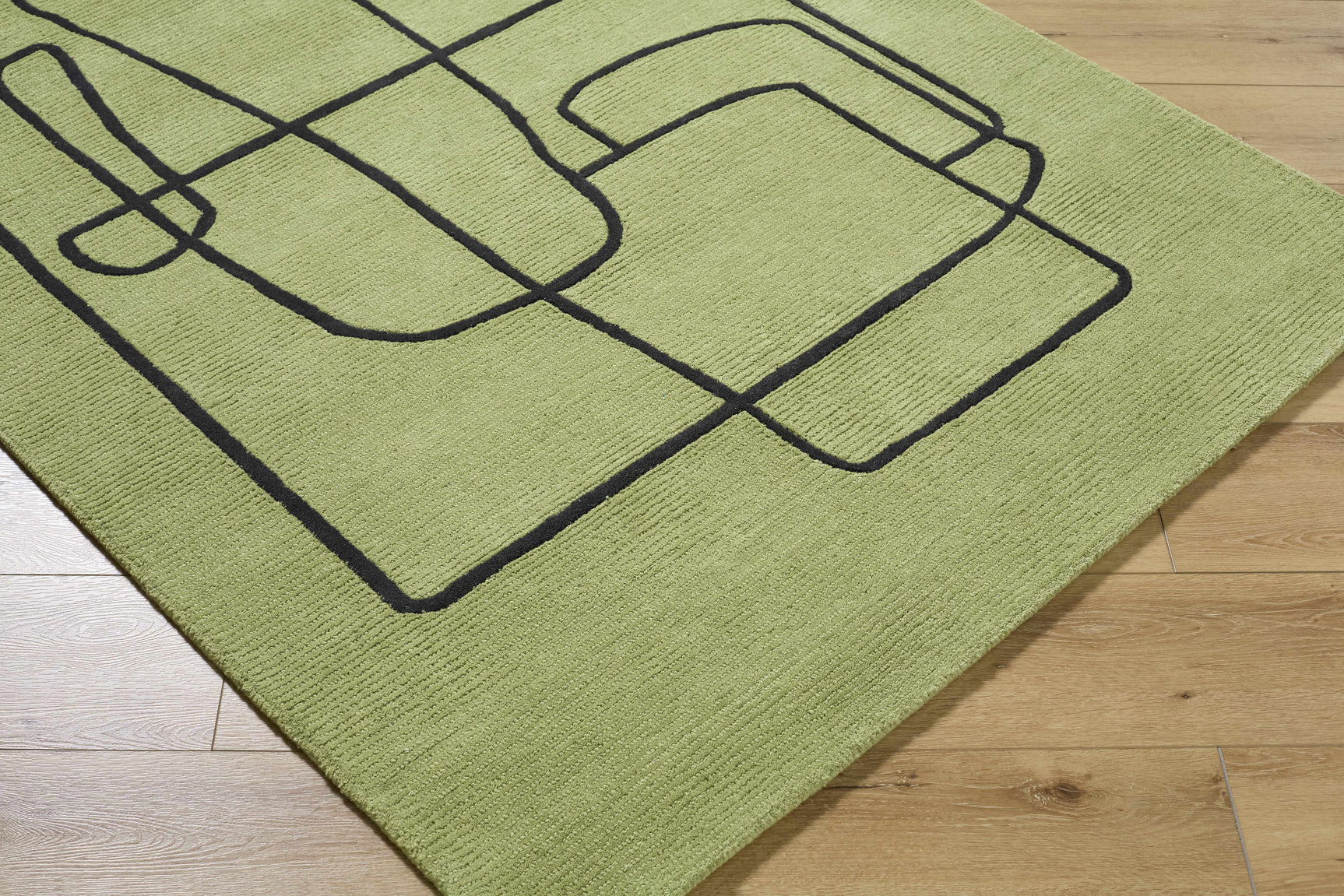 Vatsa Green Abstract Area Rug - Ornate Home
