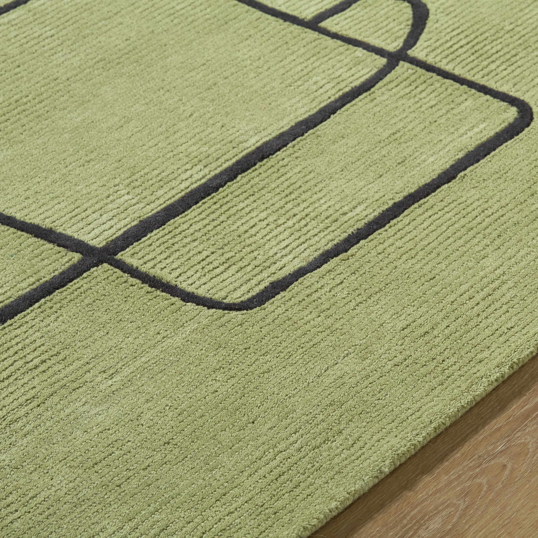 Vatsa Green Abstract Area Rug - Ornate Home