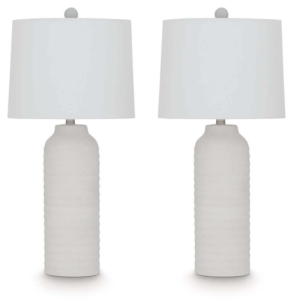 Vauville White Table Lamp (Set of 2) (Online Special Price) - Ornate Home