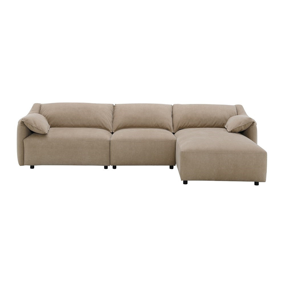 Veata Brown Sectional Sofa - Ornate Home