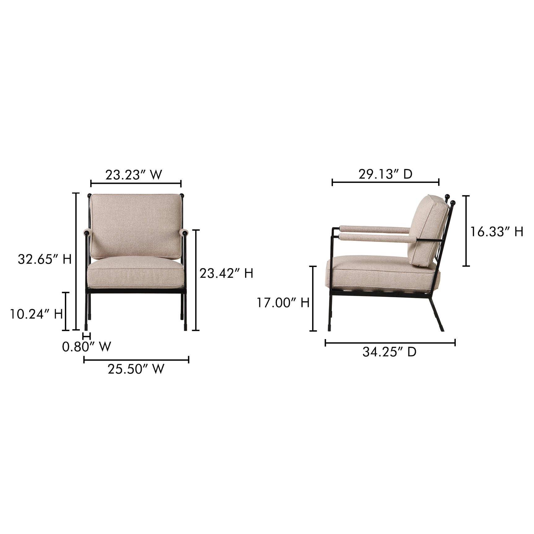 Vecchia Beige Accent Chair - Ornate Home