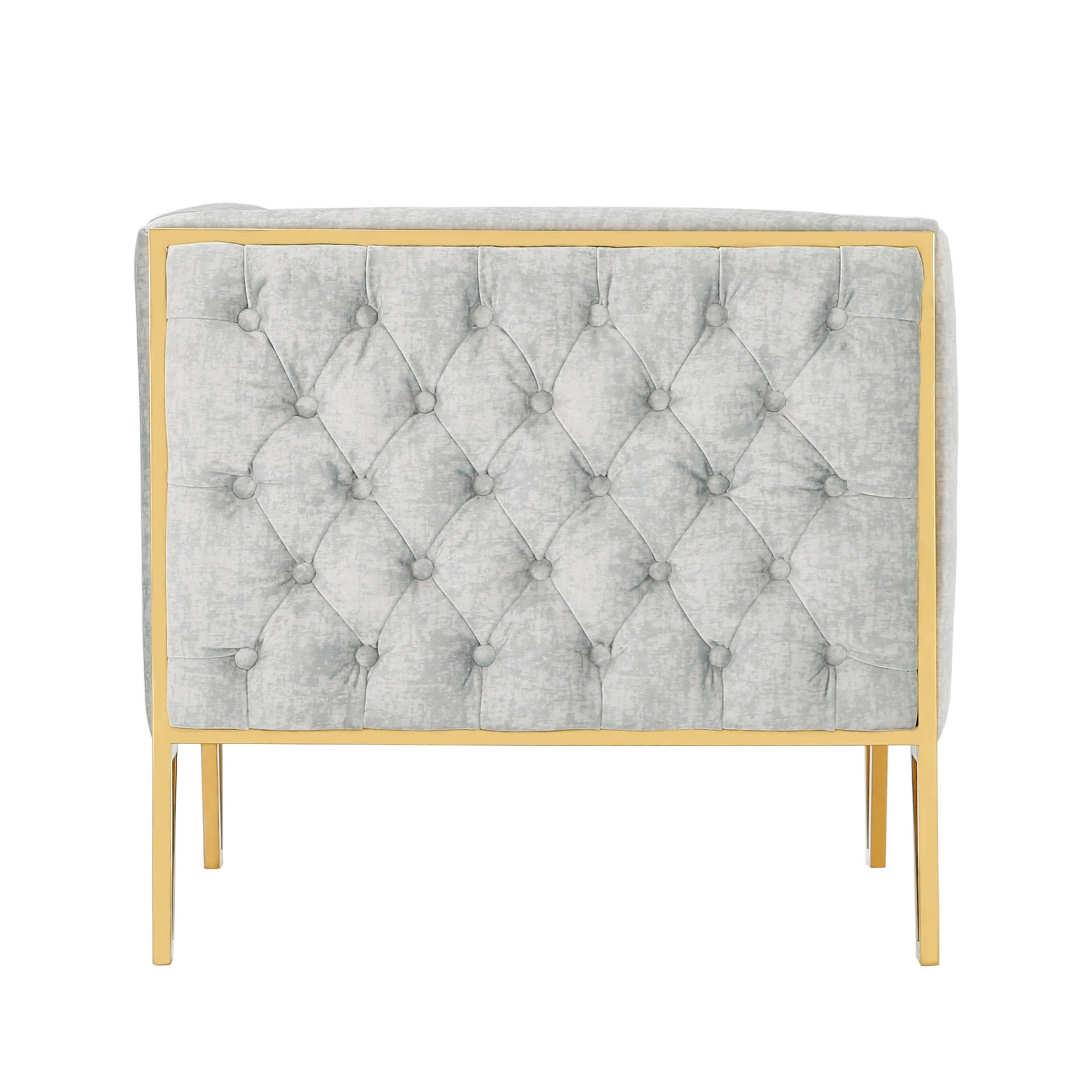 Vector Accent Chair in Grey and Gold - Ornate Home