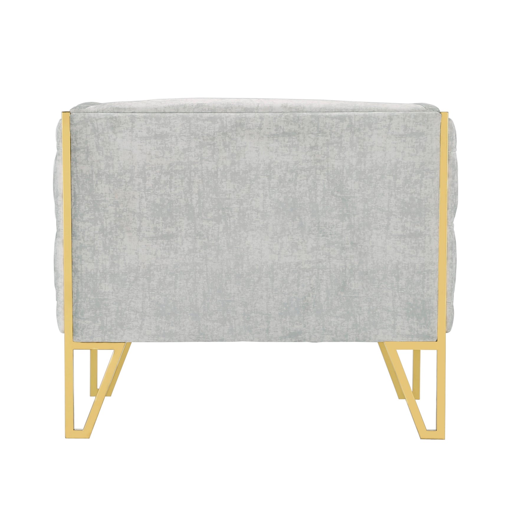 Vector Accent Chair in Grey and Gold - Ornate Home