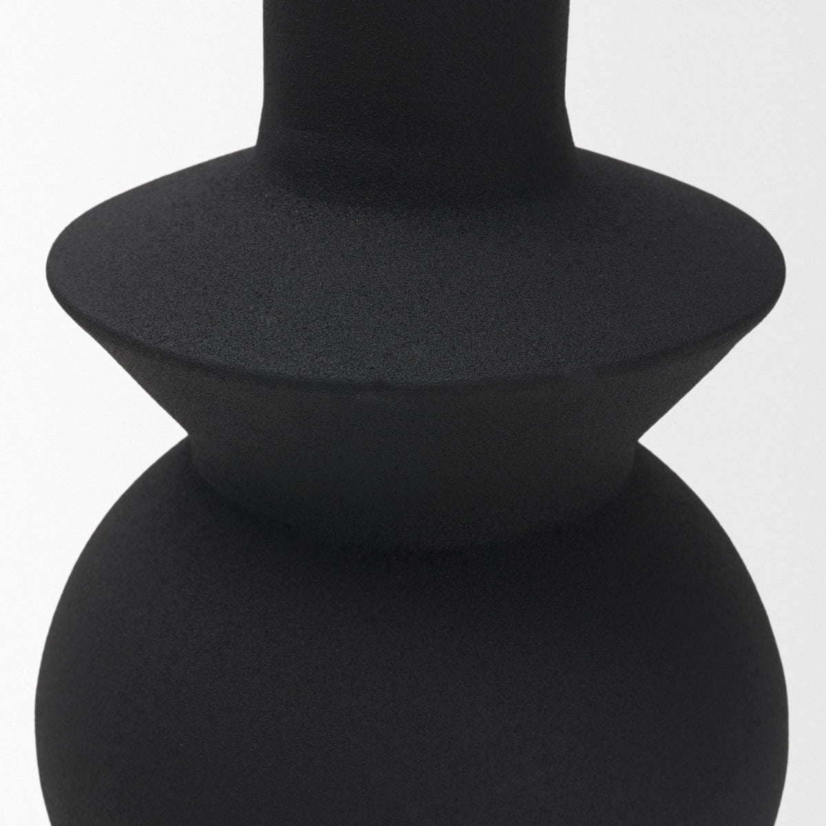Veda Black Small Metal Geometric Vase - Ornate Home