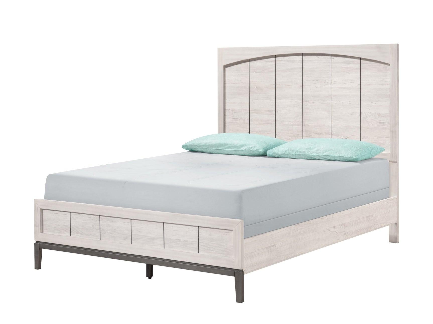 Veda Cream Queen Panel Bed - Ornate Home