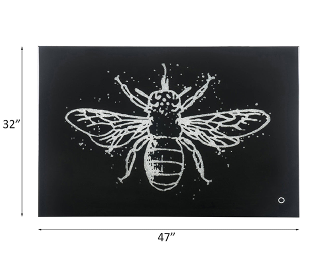 Vedris Smoky Glass & Faux Crystal Wall Art (LED) - Ornate Home