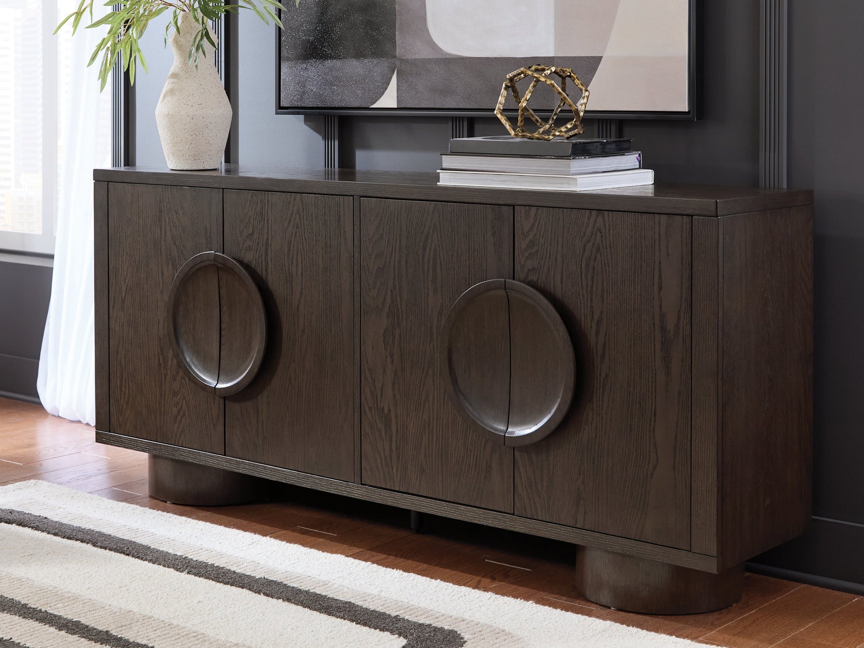 Veeda Dark Brown Accent Cabinet (Online Special Price) - Ornate Home