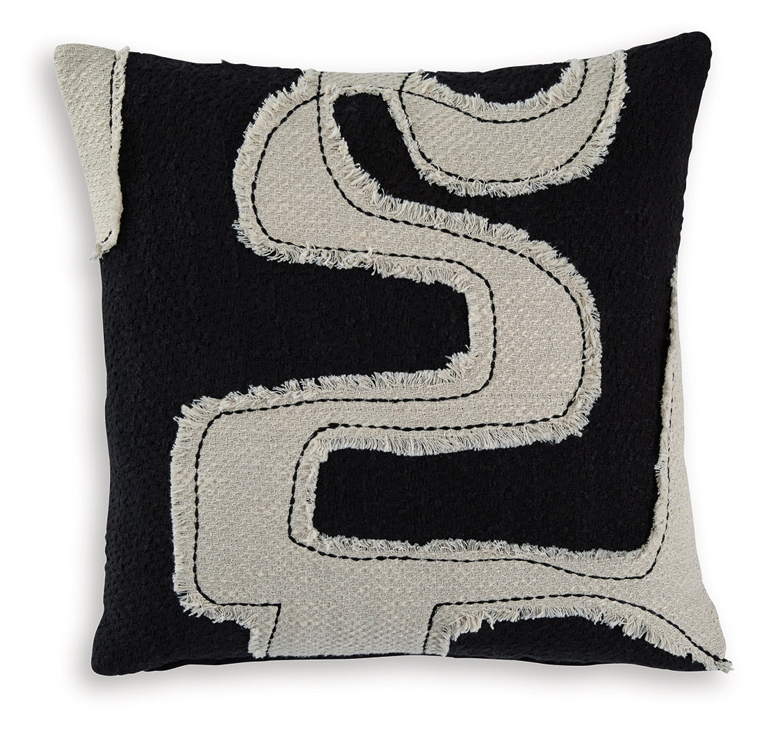 Veerbank Black/Beige Pillow (Set of 4) - Ornate Home