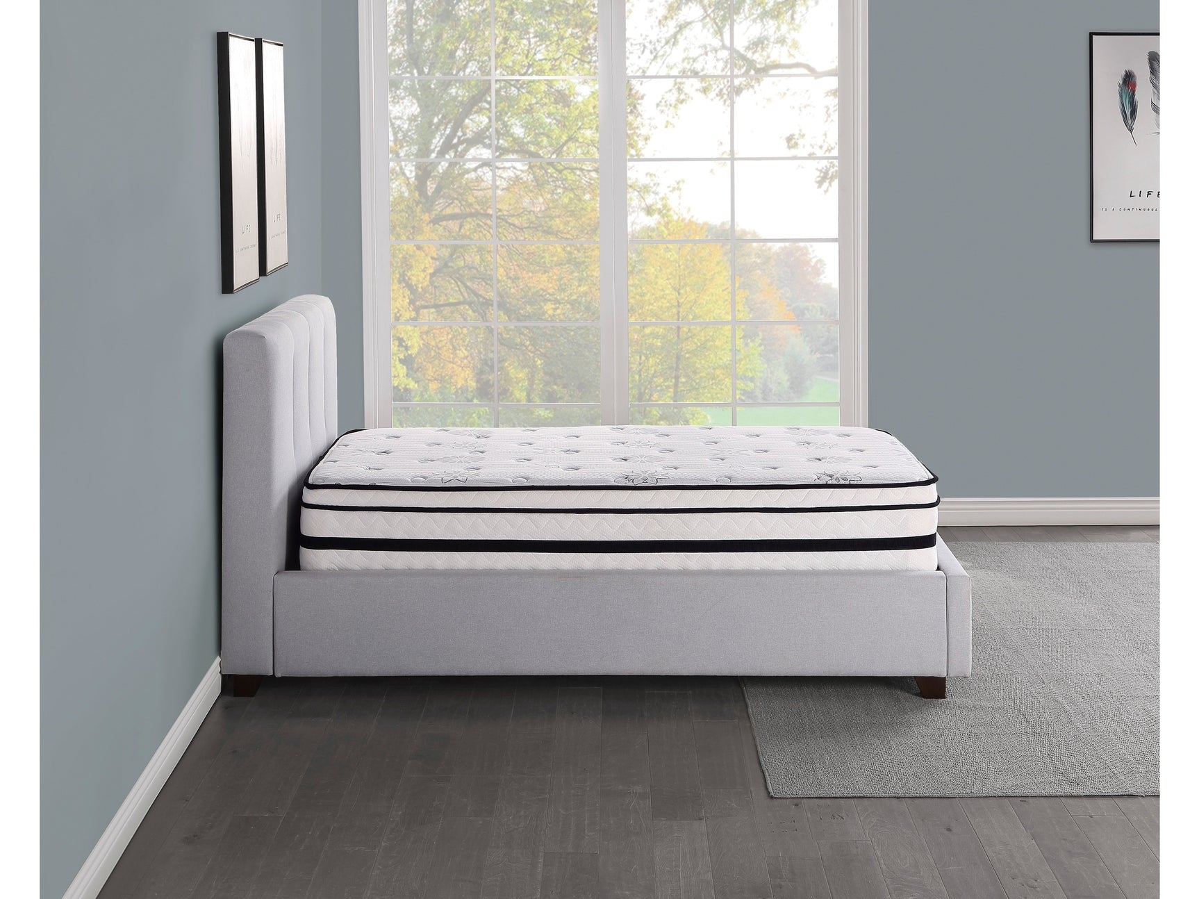 Vela White 12" Twin Hybrid Mattress - Ornate Home