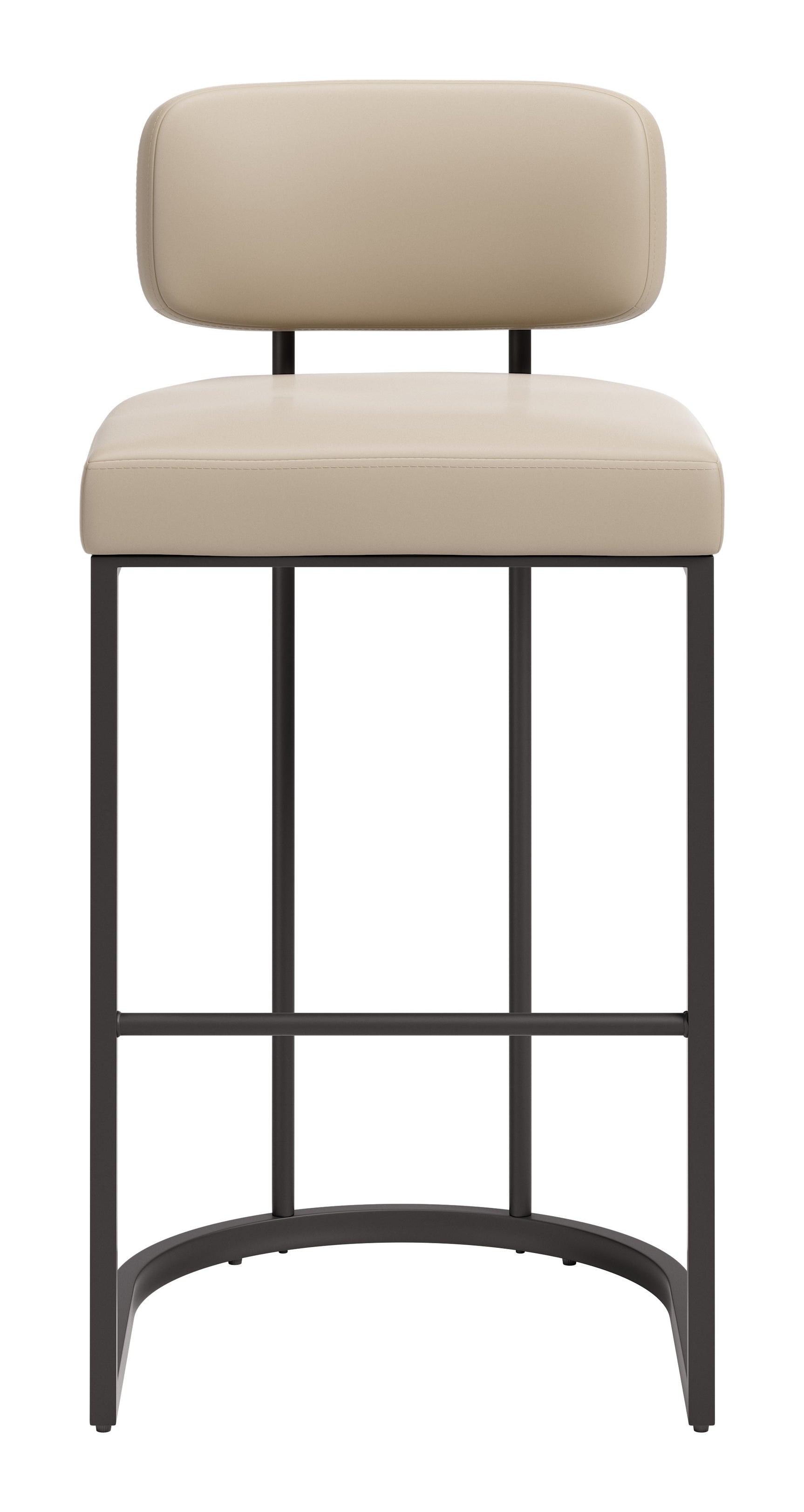 Velar Beige & Gray Barstool (Set of 2)