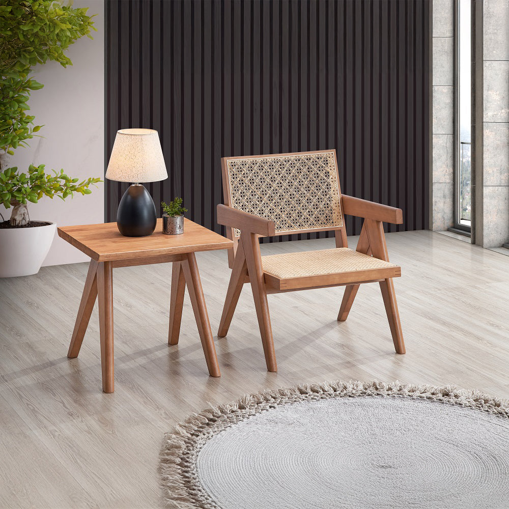 Velentina Natural Accent Table - Ornate Home