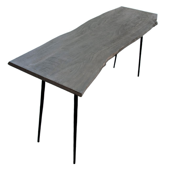 Velez Sandblasted Gray Console Table - Ornate Home