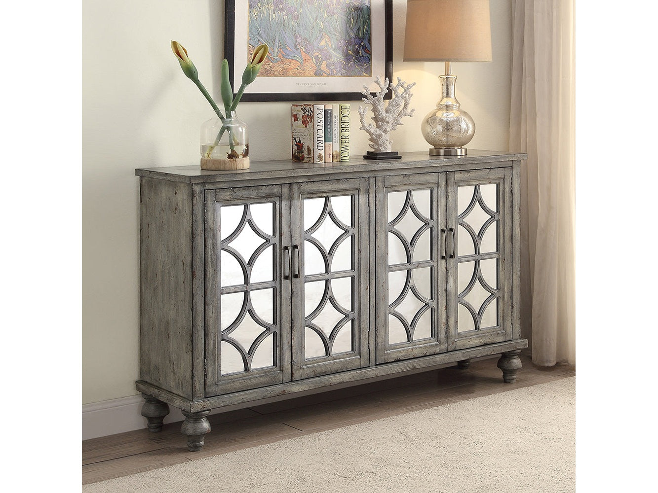 Velika Weathered Gray Console Table - Ornate Home