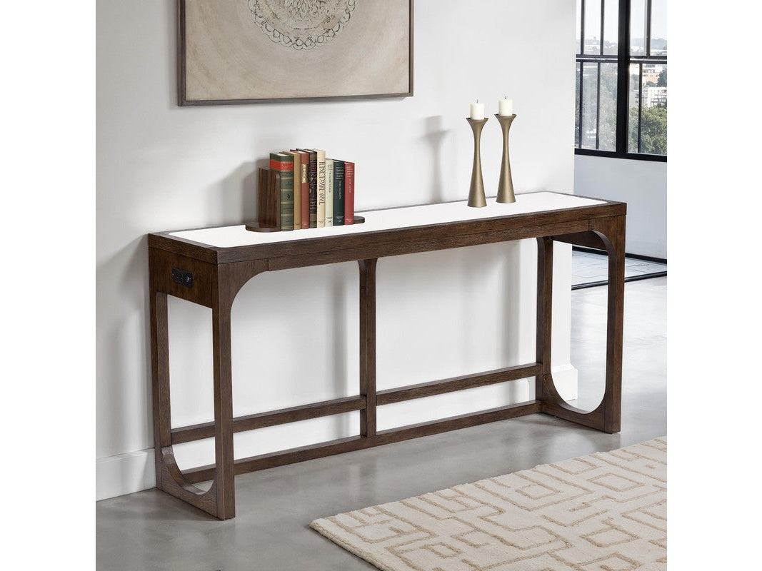 Vellara Dark Walnut Sofa Table - Ornate Home