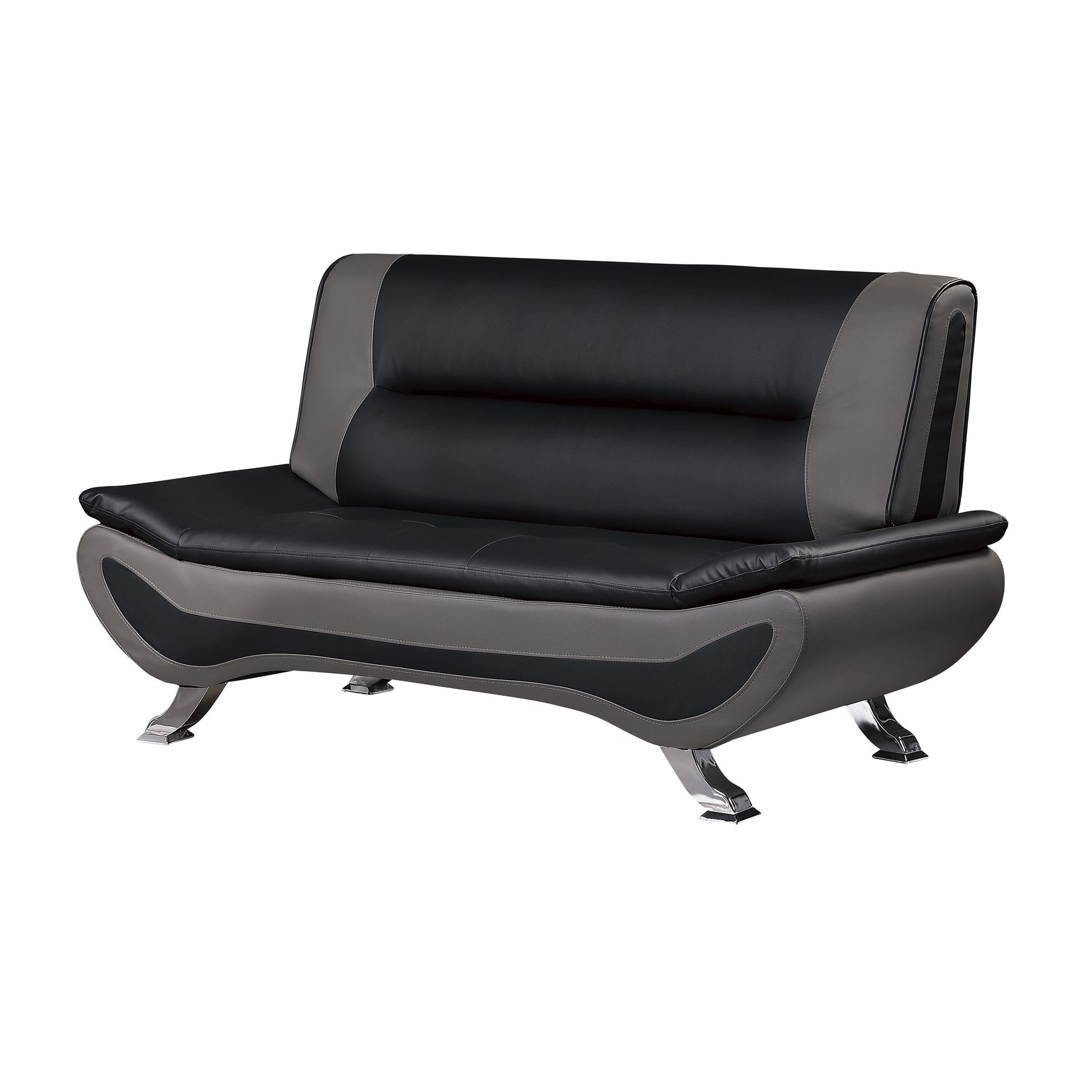 Veloce Black/Gray Loveseat - Ornate Home