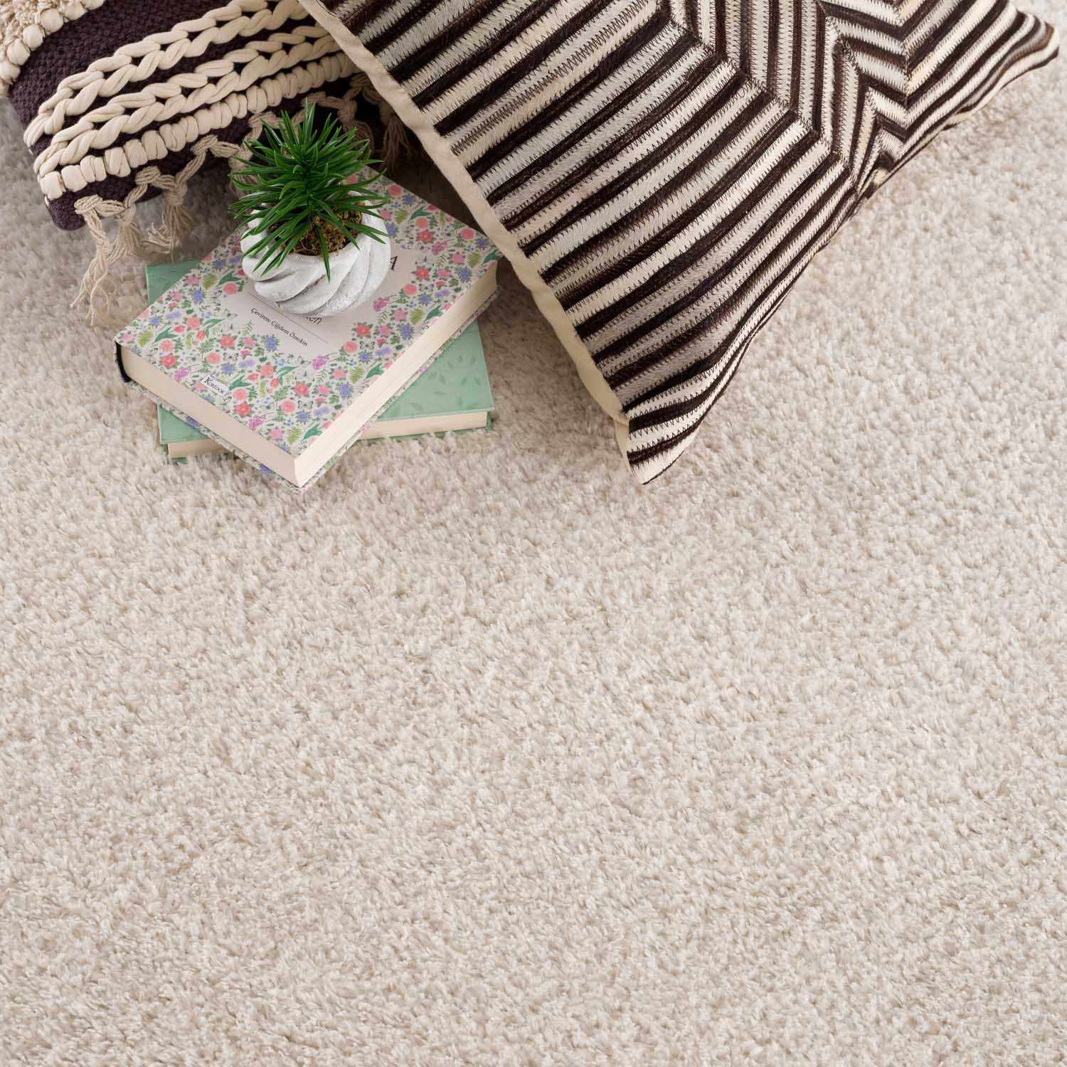 Velora Light Beige Wavy Abstract Modern Minimalist Polyester Machine Woven Area Rug - Clearance - Ornate Home