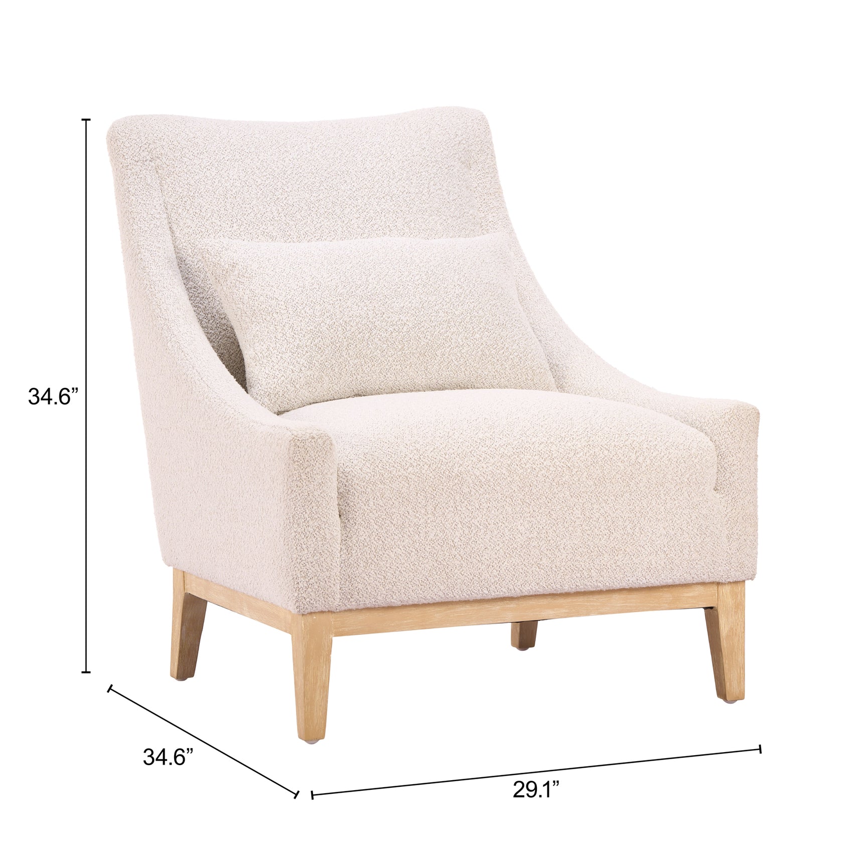 Velun Ivory Accent Chair - Ornate Home