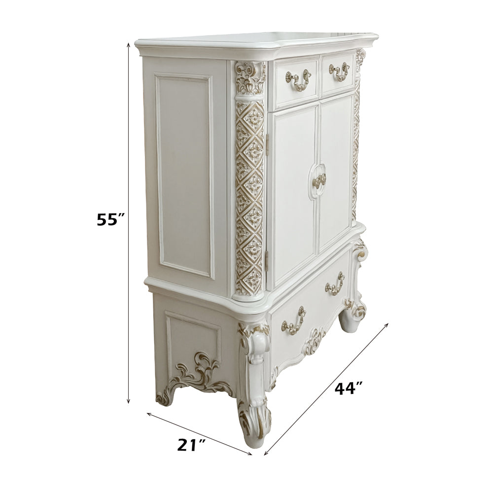 Vendome Antique Pearl Chest - Ornate Home