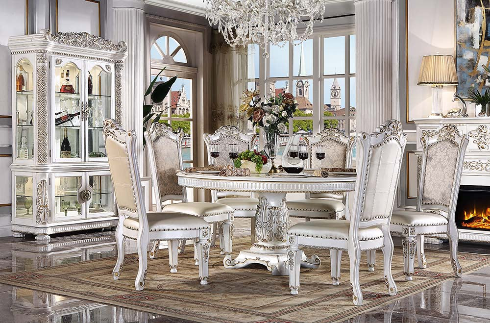 Vendome Antique Pearl Dining Table - Ornate Home