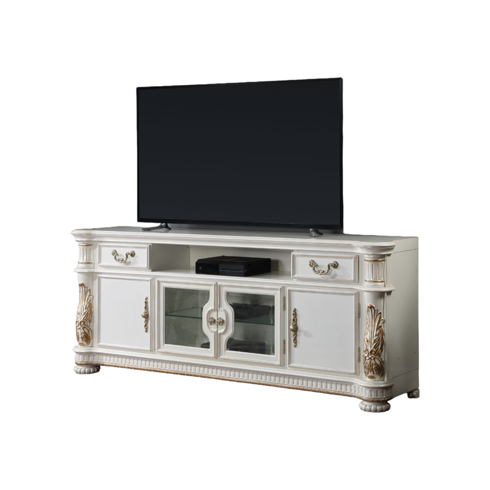 Vendome Antique Pearl TV Stand - Ornate Home