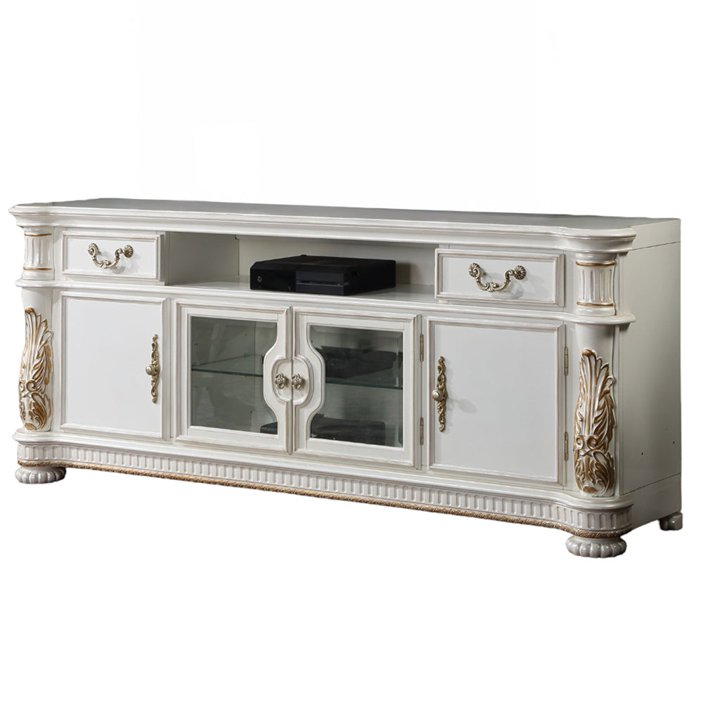 Vendome Antique Pearl TV Stand - Ornate Home