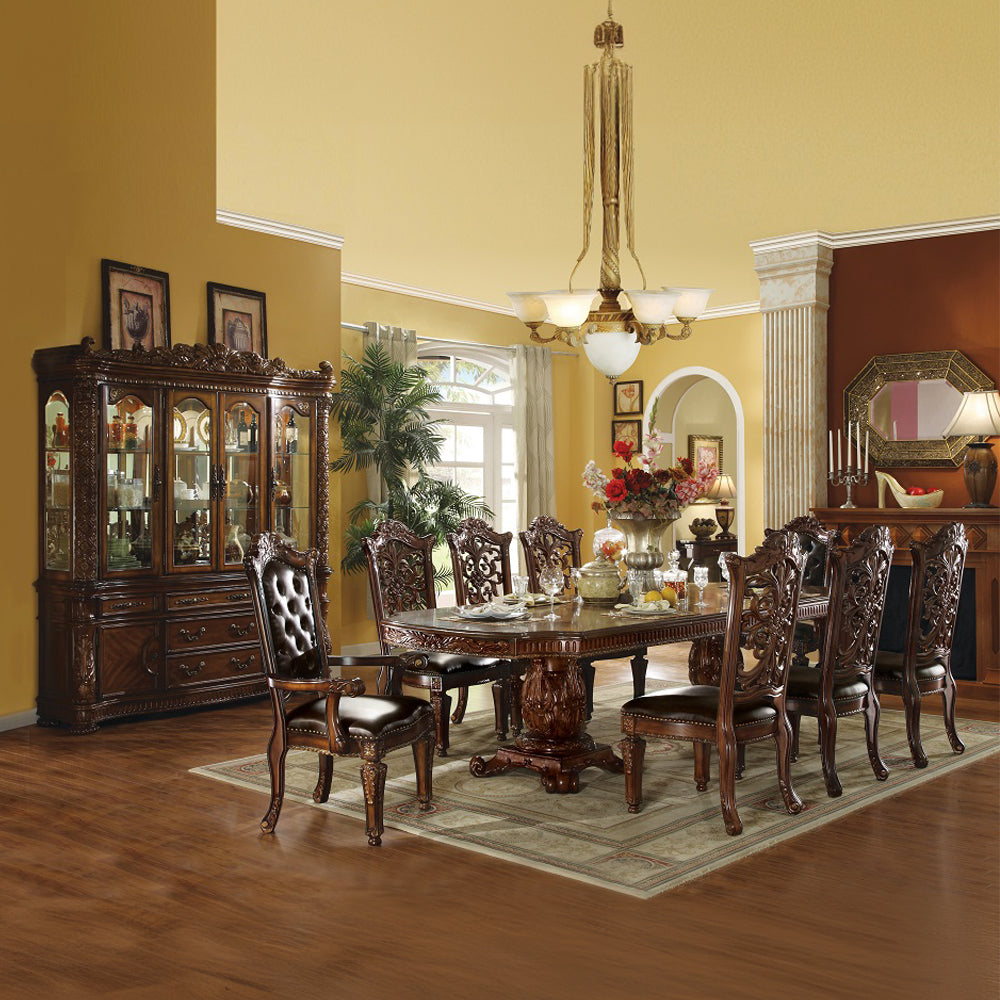 Vendome Cherry Double Pedestal Dining Table (84~120"W) - Ornate Home