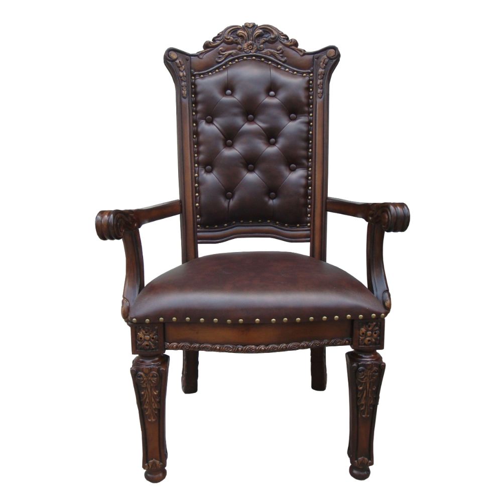 Vendome Cherry Finish Arm Chair (Set of 2) - Ornate Home