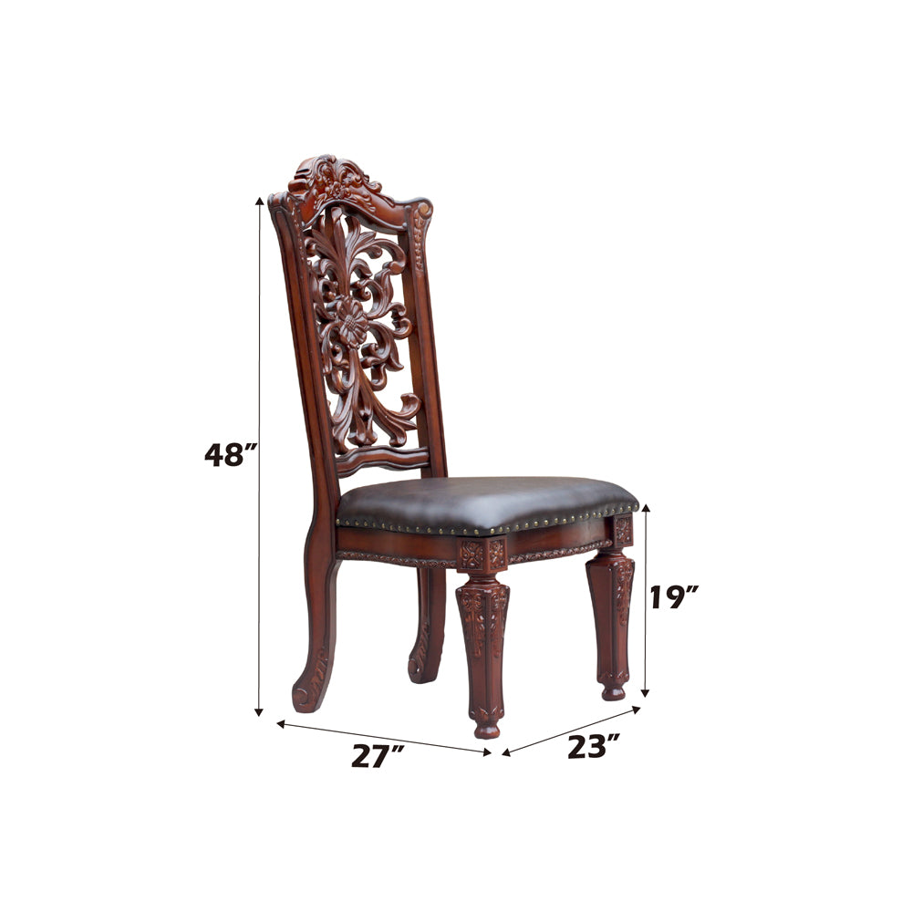 Vendome Cherry Finish Side Chair (Set of 2) - Ornate Home