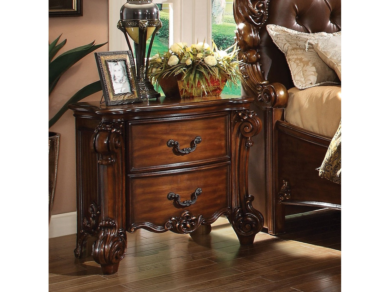 Vendome Nightstand in Cherry - Ornate Home