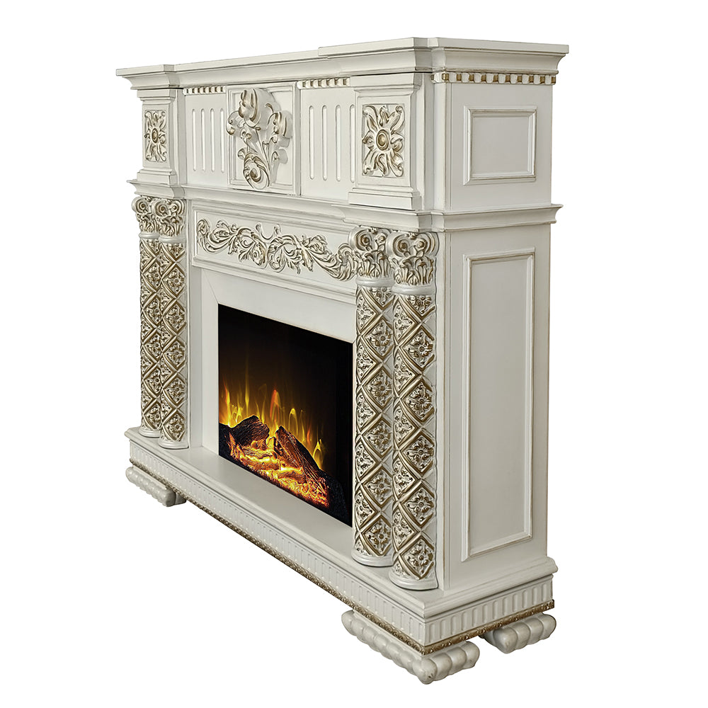 Vendome Pearl Fireplace - Ornate Home